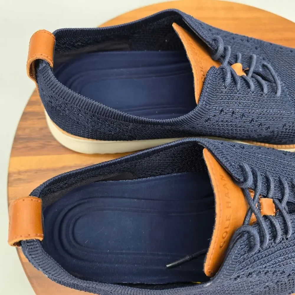 Cole Haan 2.Zerogrand Oxfords Mens 12 M Navy Stitchlite Wingtip Casual Shoes